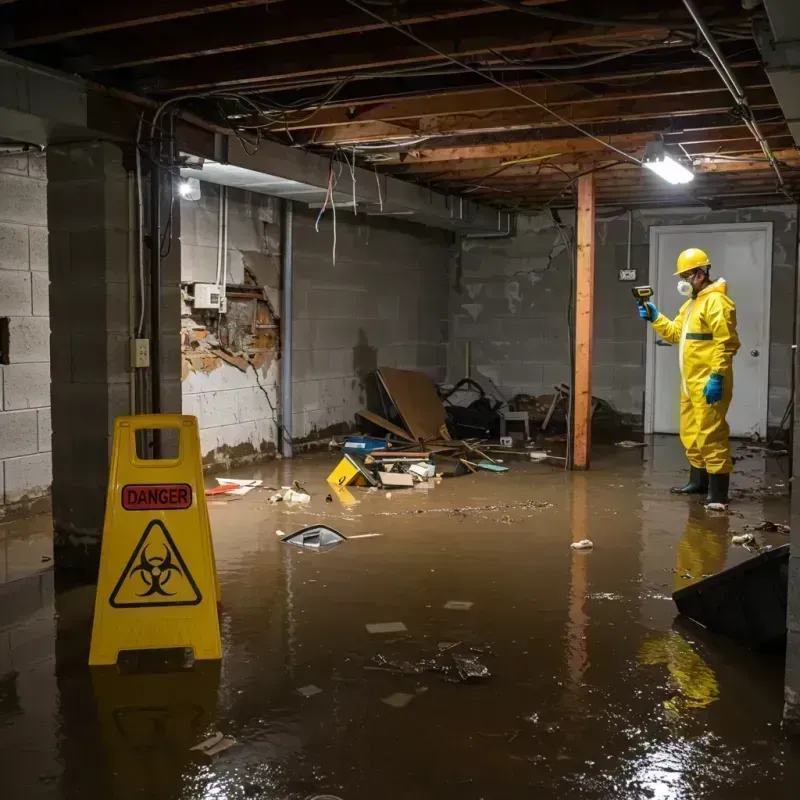 Flooded Basement Electrical Hazard in Washington County, NC Property