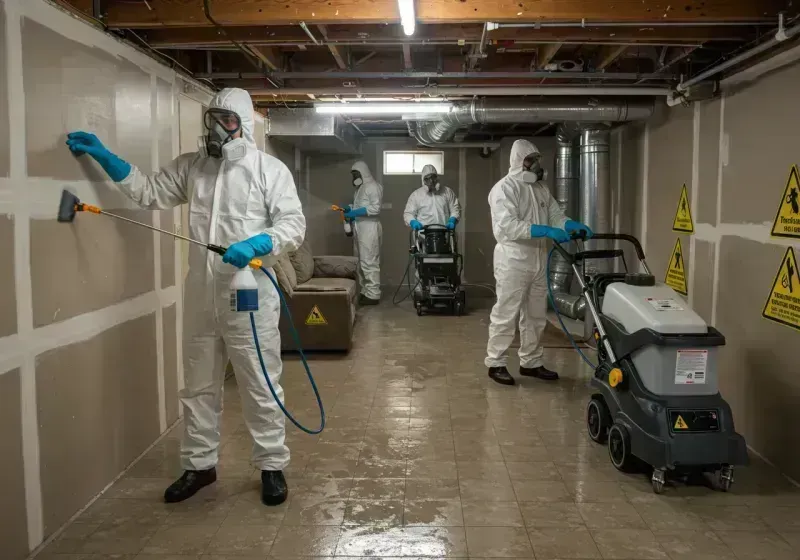 Basement Moisture Removal and Structural Drying process in Washington County, NC